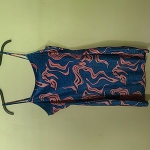 H&M Mini Dress, Size Large, Color Blue and Pink